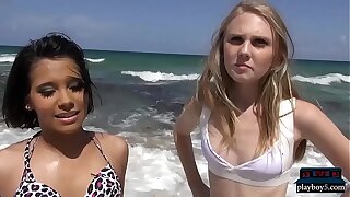 Mediocre teen picked up on the beach with the addition of fucked in a van