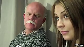 Old Young Porn Teen Gangbang by Grandpas pussy shafting fingering gagging